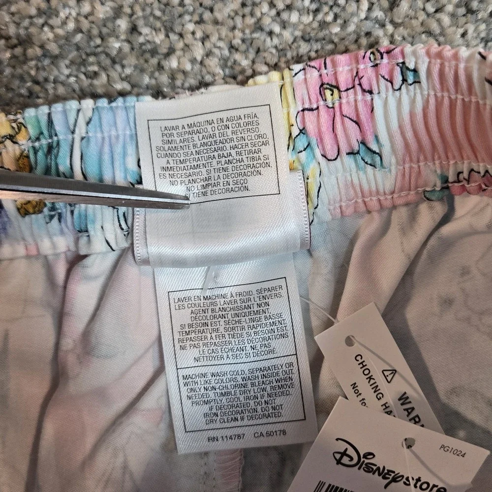Vintage Disney Store Princess Pants Girls Size 6 Castle  Floral Wide Leg